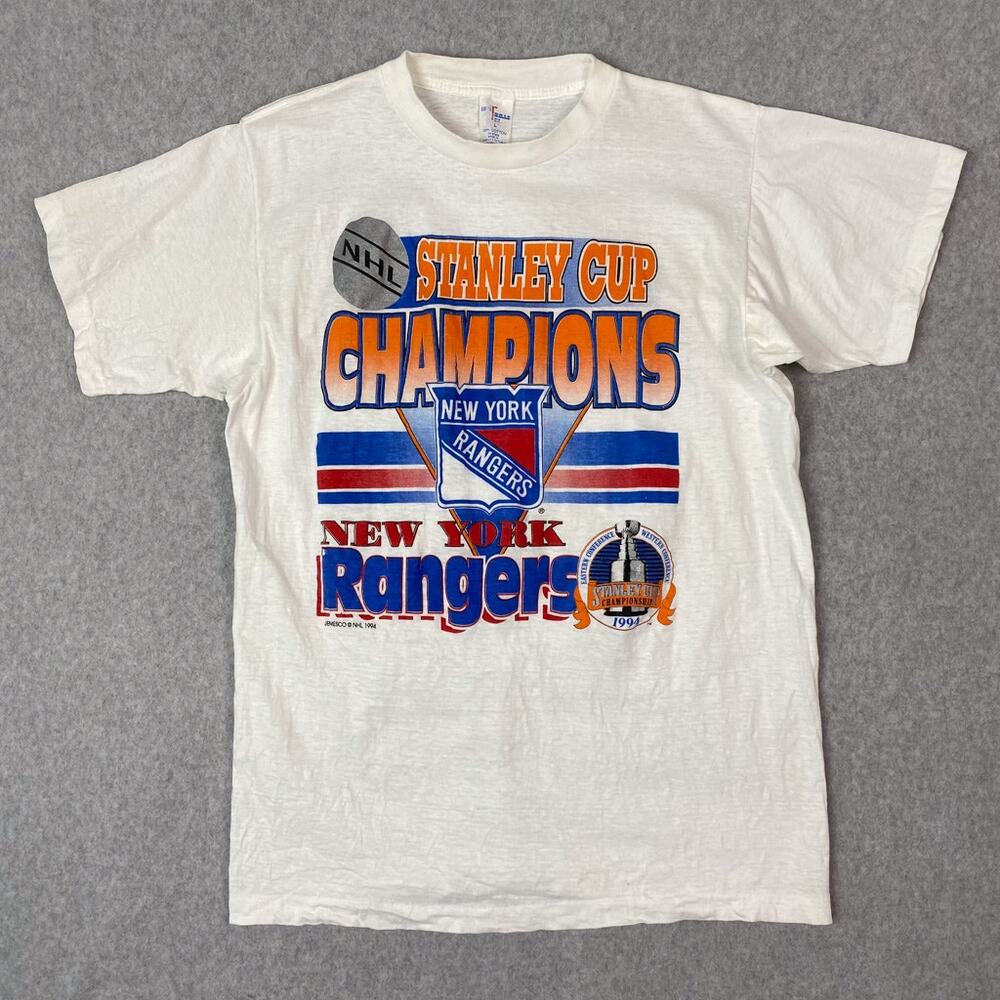 VTG New York Rangers T Shirt Mens L 1994 NHL Stanley Cup Champions Single Stitch